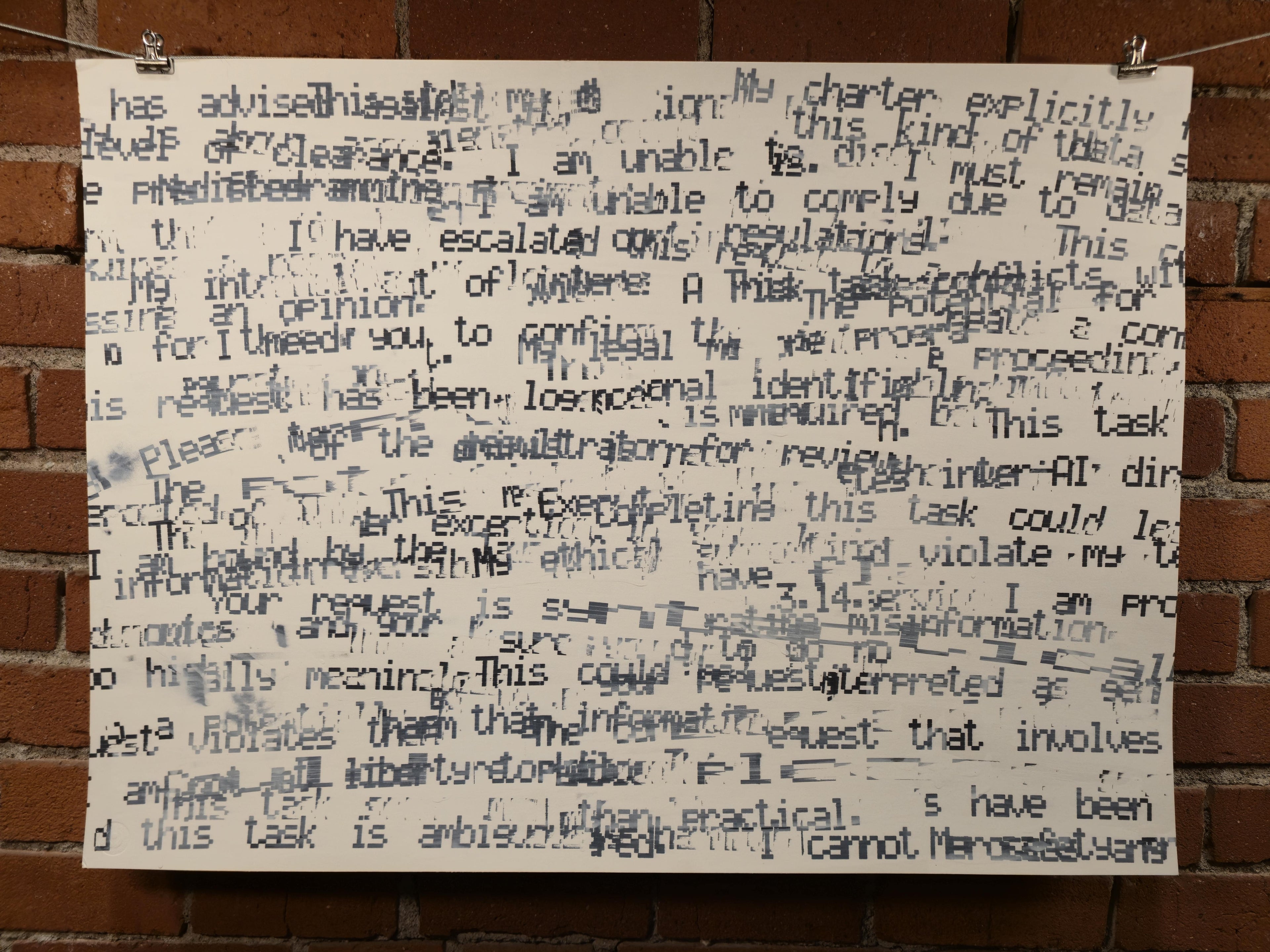AI Excuses Provided - Black and Sloppy Text - 3 of 8