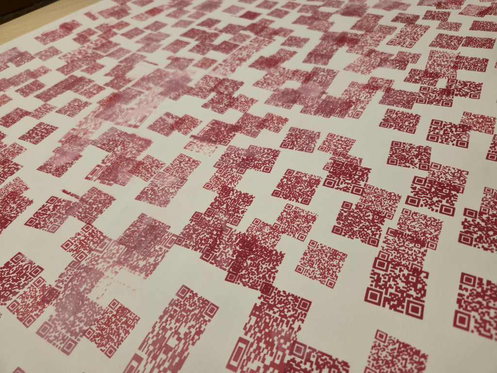 AI Excuses Provided - Dense Red QR Code 1/2 - 7 of 8