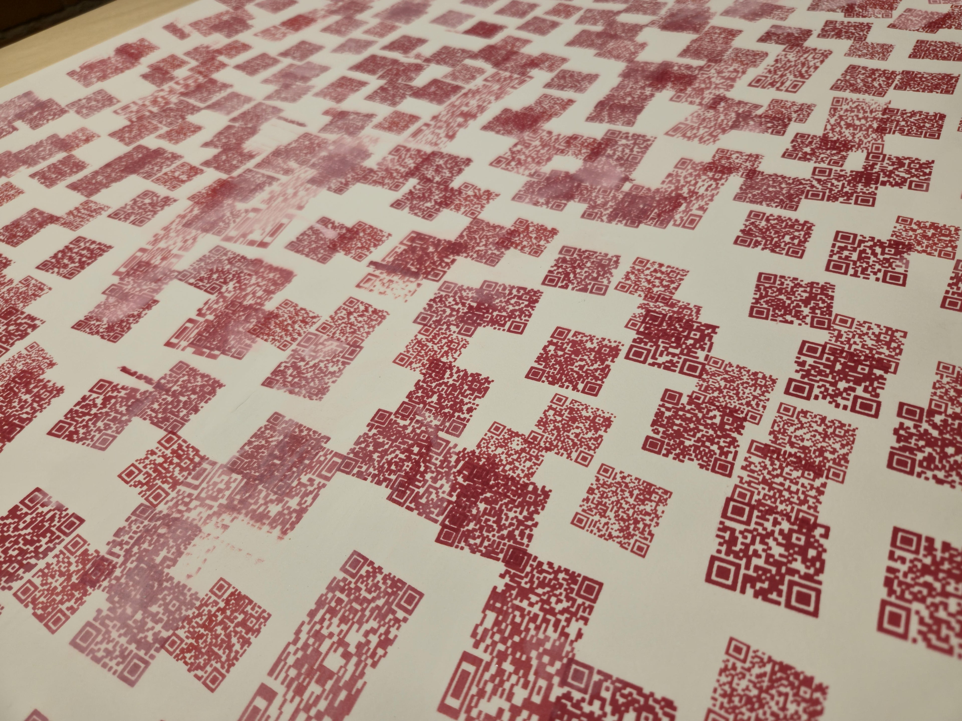 AI Excuses Provided - Dense Red QR Code 1/2 - 7 of 8