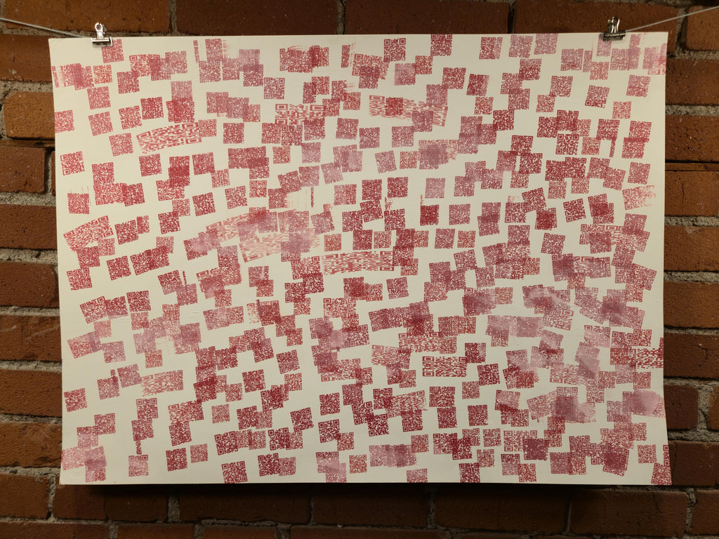 AI Excuses Provided - Dense Red QR Code 1/2 - 7 of 8