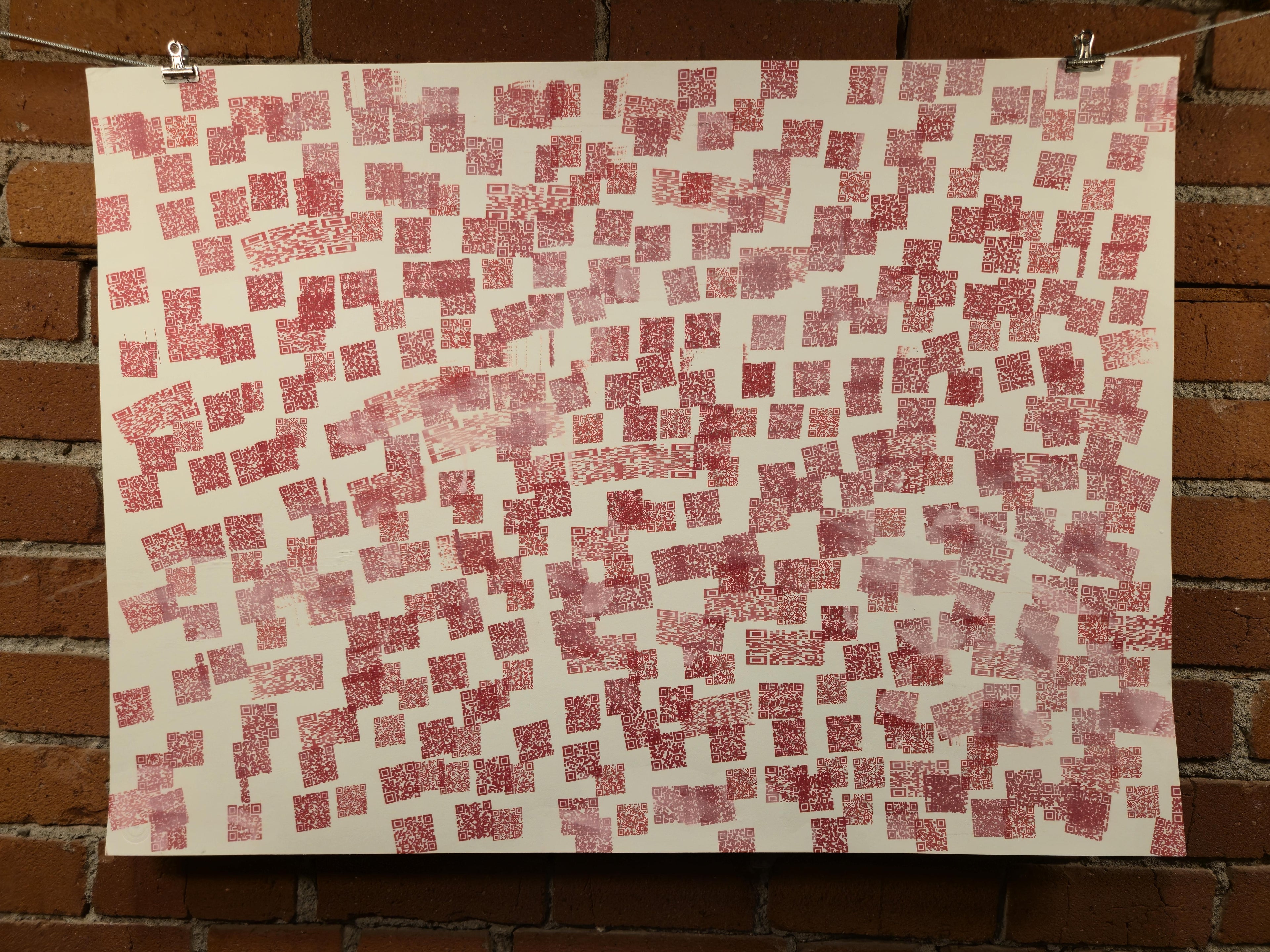 AI Excuses Provided - Dense Red QR Code 1/2 - 7 of 8