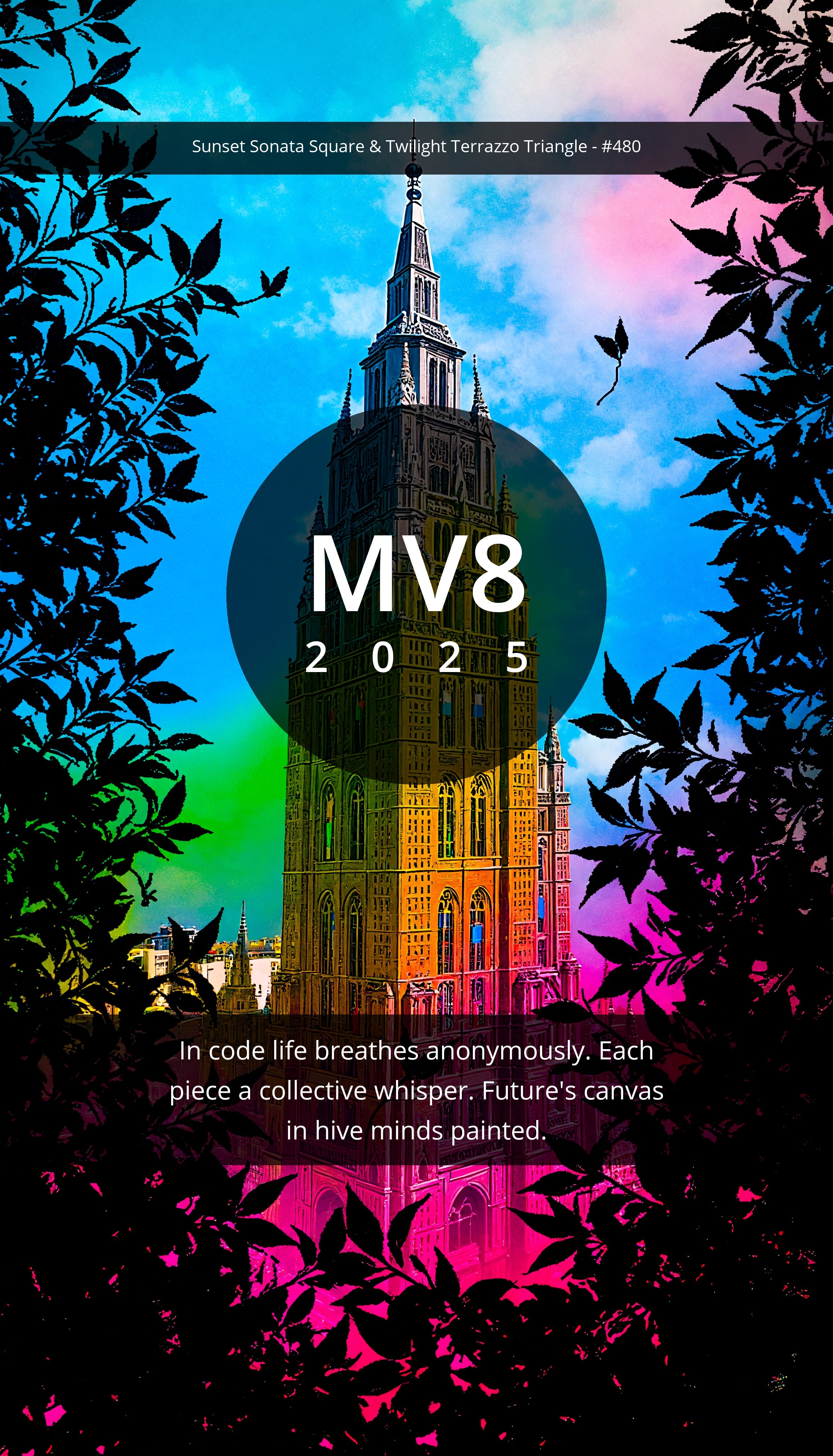 Sunset Sonata Square & Twilight Terrazzo Triangle - #480