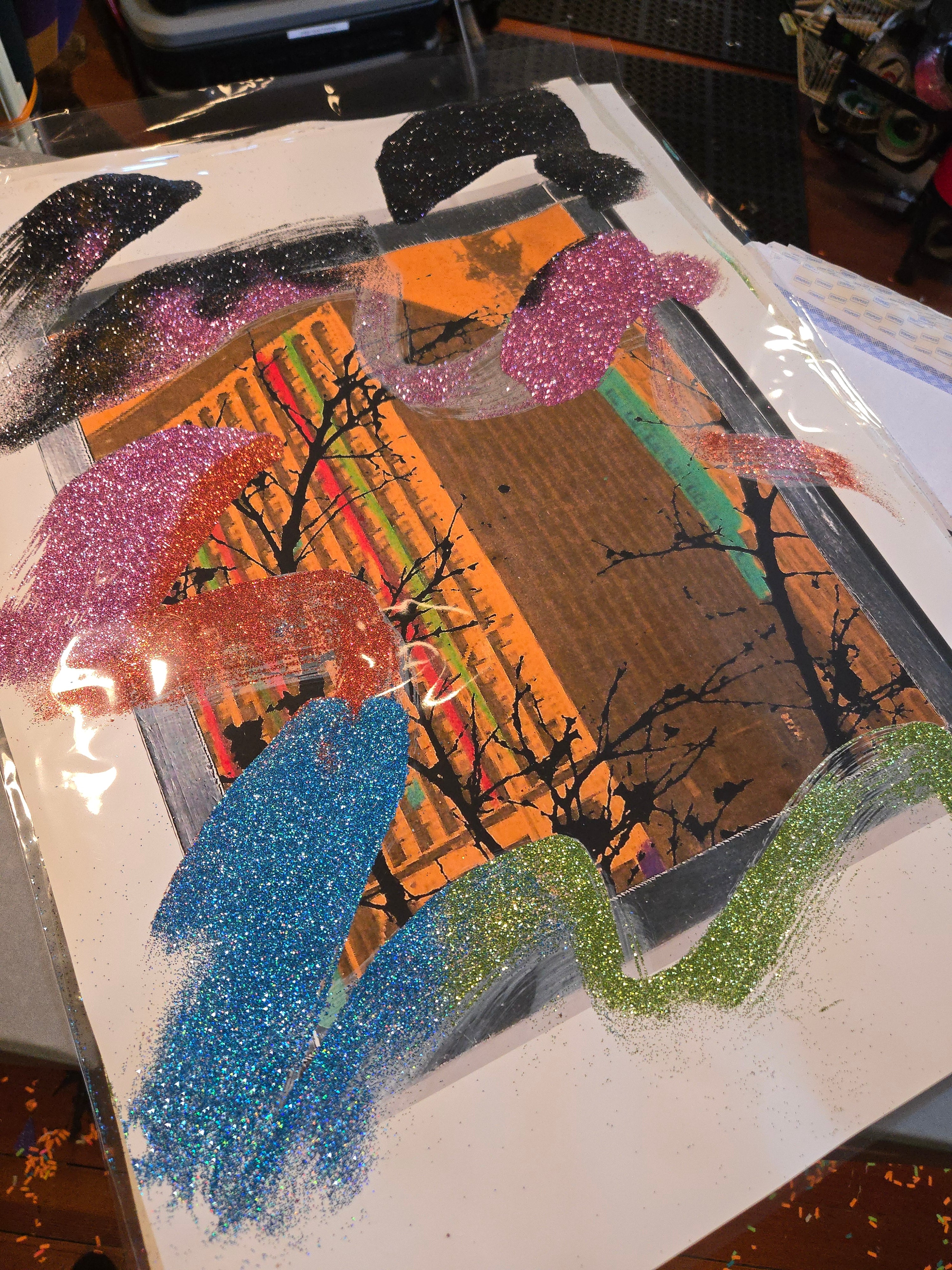Yellow #29 - GLITTER - Limited Edition Poster Print FOUR